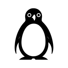 penguin cartoon isolated on white Vector Illustration