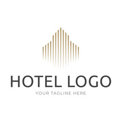 Hotel Logo. building logo icon vector template
