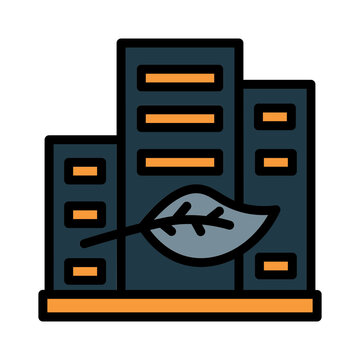 recommend clip art: City Fly Leaf Filled Outline Icon