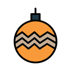 Bauble Season Winter Filled Outline Icon