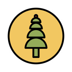 Greeting Line Tree Filled Outline Icon