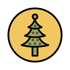 Greeting Line Tree Filled Outline Icon