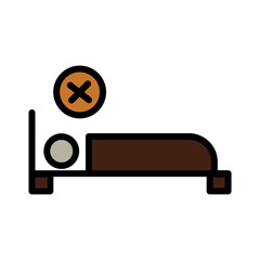 Bed Dream Night Filled Outline Icon