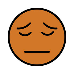 Emoji Face Sleep Filled Outline Icon
