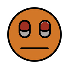 Emoji Face Sleep Filled Outline Icon