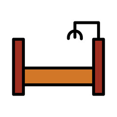 Baby Bed Cradle Filled Outline Icon