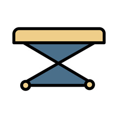 Sleep Bed Sign Filled Outline Icon