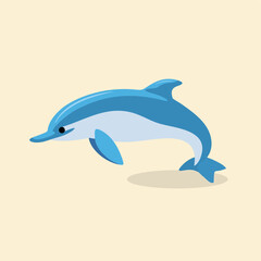 Vector Flat Dolphin Fish