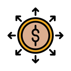 Business Money Finance Filled Outline Icon