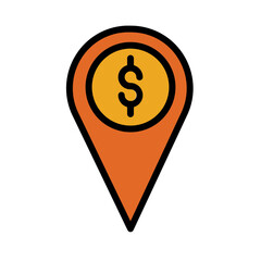Location Pin Local Filled Outline Icon