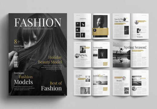 Fashion Magazine Layout Design Template