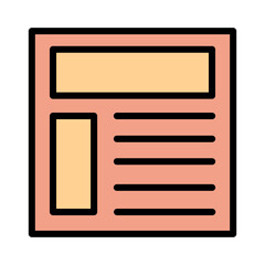 Layout Page Web Filled Outline Icon