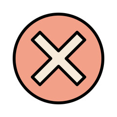 Web Development Close Filled Outline Icon