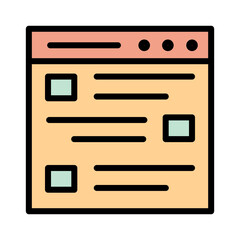 Web Page Layout Filled Outline Icon
