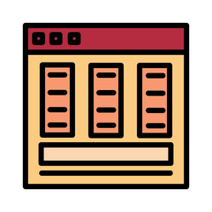 Obraz premium App Development Web Filled Outline Icon