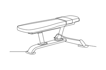 Flat weight workout exercise. Sport minimalist concept.