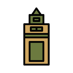 City Capital Africa Filled Outline Icon