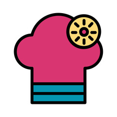 Bakery Chef Cook Filled Outline Icon