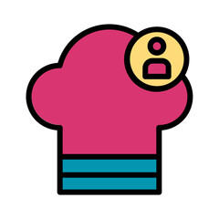 Bakery Chef Cook Filled Outline Icon