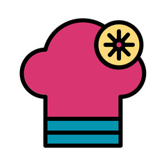 Bakery Chef Cook Filled Outline Icon