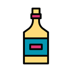 Bottle Drink Wine Filled Outline Icon
