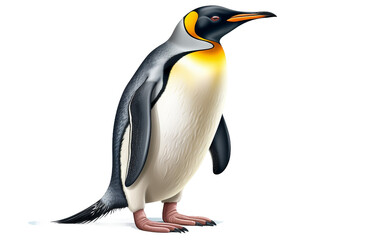 Sleek Silhouette: Admiring the Slender Beauty of Snares Penguins Isolated on Transparent Background PNG.