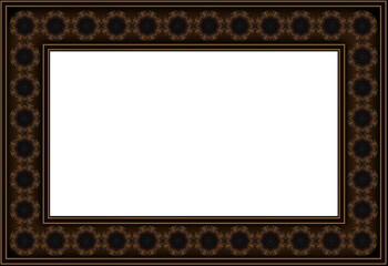background brown frame with close-up circle pattern