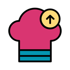 Bakery Chef Cook Filled Outline Icon