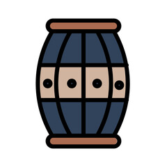 Barrel Beer Jar Filled Outline Icon