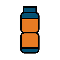 Bottle Hockey Water Filled Outline Icon