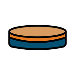 Hockey Puck Sports Filled Outline Icon