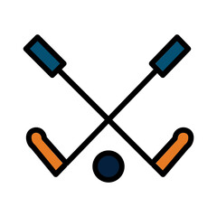 Ball Game Stick Filled Outline Icon