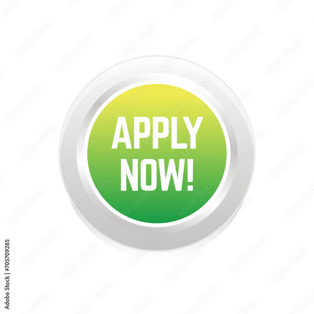 Poster apply now job submit button icon. vector apply now button.