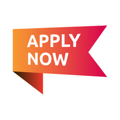 Apply now job submit button icon. Vector apply now button.