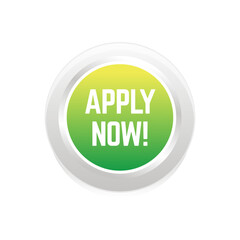 Apply now job submit button icon. Vector apply now button.