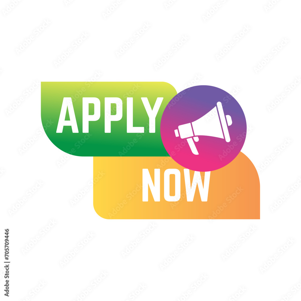 Poster apply now job submit button icon. vector apply now button.