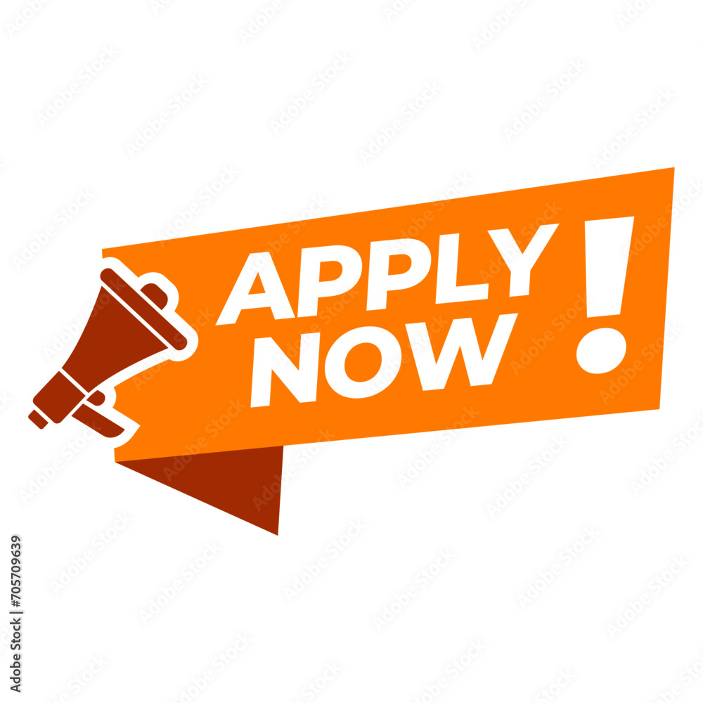 Poster apply now job submit button icon. vector apply now button.