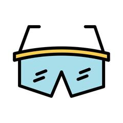 Glasses Safety Welding Filled Outline Icon