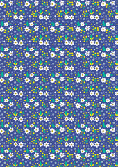 classic wallpaper seamless vintage flower pattern on green background