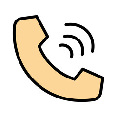 Business Call Phone Filled Outline Icon