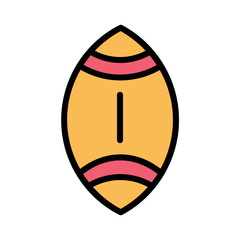 Football Game Sport Filled Outline Icon