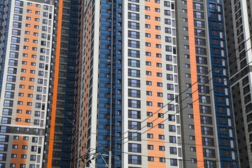 Fototapeta na wymiar Massive apartment buildings in South Korea