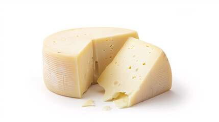 Cheese collection, piece of Swiss medium-hard cheese made from cow milk close up