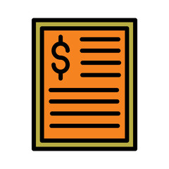 Document Law File Filled Outline Icon