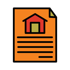 Document Home Loan Filled Outline Icon