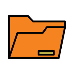 Folder File Document Filled Outline Icon