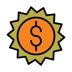 Finance Flow Money Filled Outline Icon