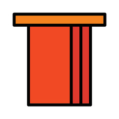 Atm Cash Money Filled Outline Icon