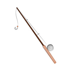 Illustration of fishing rod 