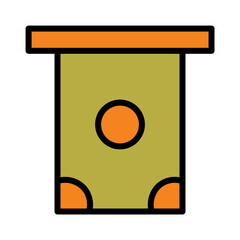 Atm Cash Money Filled Outline Icon